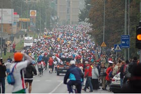 Grzesiek Rutkowski i Leszek Gwardęcki na 10 Poznań Maraton 2009
 fot.Leszek Gwardęcki