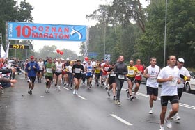 Grzesiek Rutkowski i Leszek Gwardęcki na 10 Poznań Maraton 2009
 fot.Leszek Gwardęcki