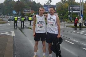 Grzesiek Rutkowski i Leszek Gwardęcki na 10 Poznań Maraton 2009
 fot.Leszek Gwardęcki