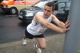 Grzesiek Rutkowski i Leszek Gwardęcki na 10 Poznań Maraton 2009
 fot.Leszek Gwardęcki