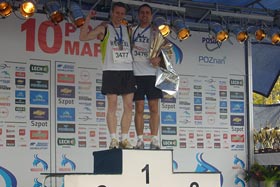 Grzesiek Rutkowski i Leszek Gwardęcki na 10 Poznań Maraton 2009
 fot.Leszek Gwardęcki