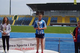 Aleksandra Wysocka na najwyższym stopniu podium
 fot. Łukasz Pyrzak