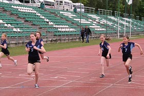 Finisz biegu na 60m
 fot.Jarosław Pieniak